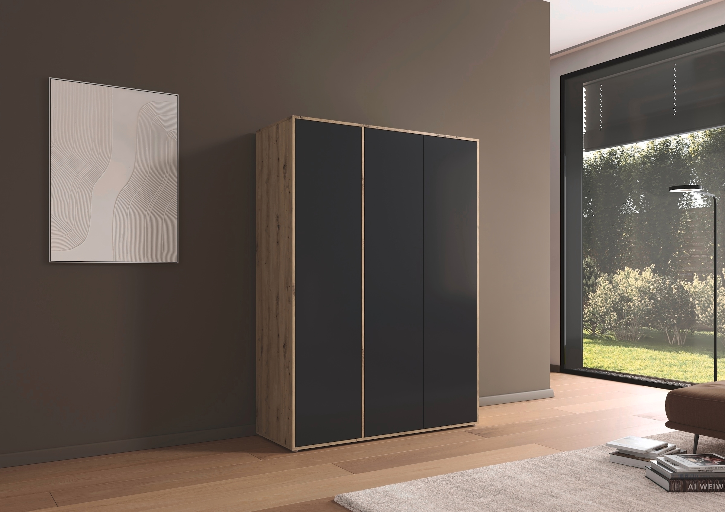 rauch Drehtürenschrank »Kleiderschrank Schrank Garderobe Wäscheschrank NABILA viel Stauraum«, (in 3 verschiedenen Ausstattungen BASIC/CLASSIC/PREMIUM), in 2 Breiten mit Push-to-Open Funktion TOPSELLER MADE IN GERMANY