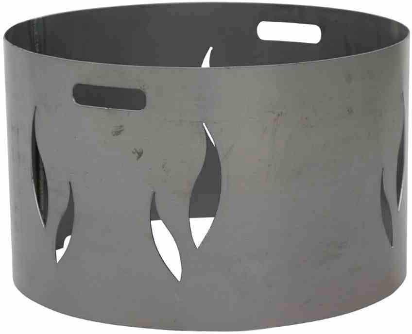 Siena Garden Funkenschutzgitter »Feuerschalenaufsatz für Feuerschale XXL 55 cm«, (1 St.), Ø 53 cm, mit Flammendesign, Stahl silber/anthrazit
