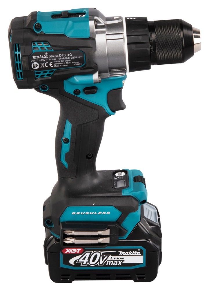 Makita Akku-Bohrschrauber »»DF001GD201««, (XGT, 40V max., 140 Nm, 0-2.600 min-1), Inkl. MAKPAC Größe 3, Schnellladegerät DC40RA und 2x BL4025 Akkus