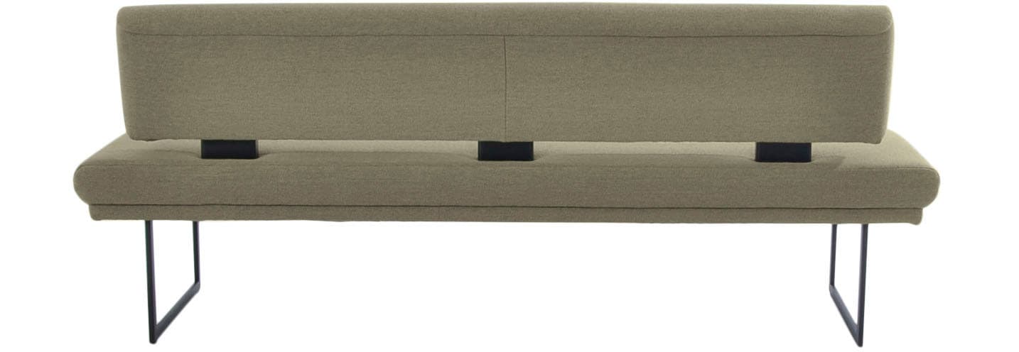 K+W Komfort & Wohnen Polsterbank »Longbeach«, (1 St.), mit Metallkufen in schwarz Struktur, in der Breite 204cm oder 224cm