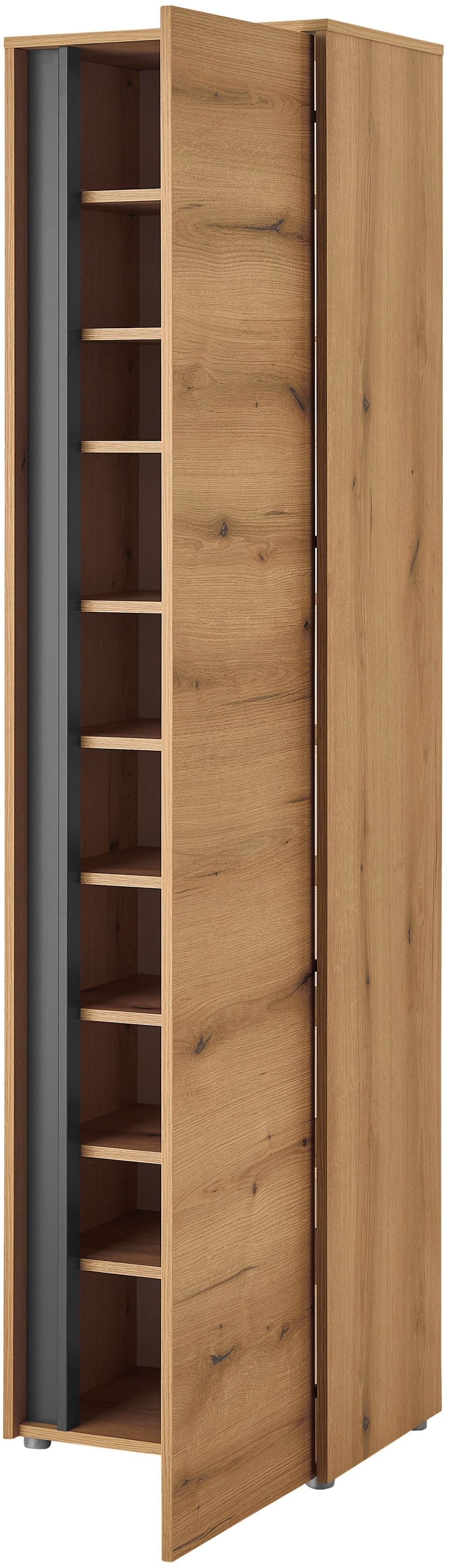 INOSIGN Garderobenschrank »GiRON/CiTY, moderner Schrank, Schuhschrank mit Stauraum«, 9 Einlegeböden, 10 Fächer, Tür beidseitig montierbar, 50 cm breit