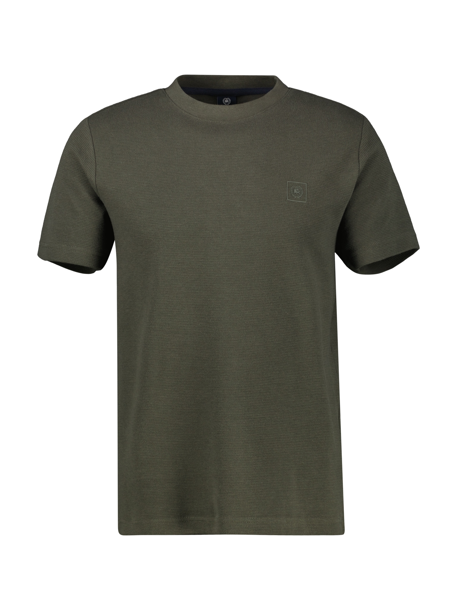 LERROS T-Shirt, in Waffel-Piqué und mit Logo-Badge