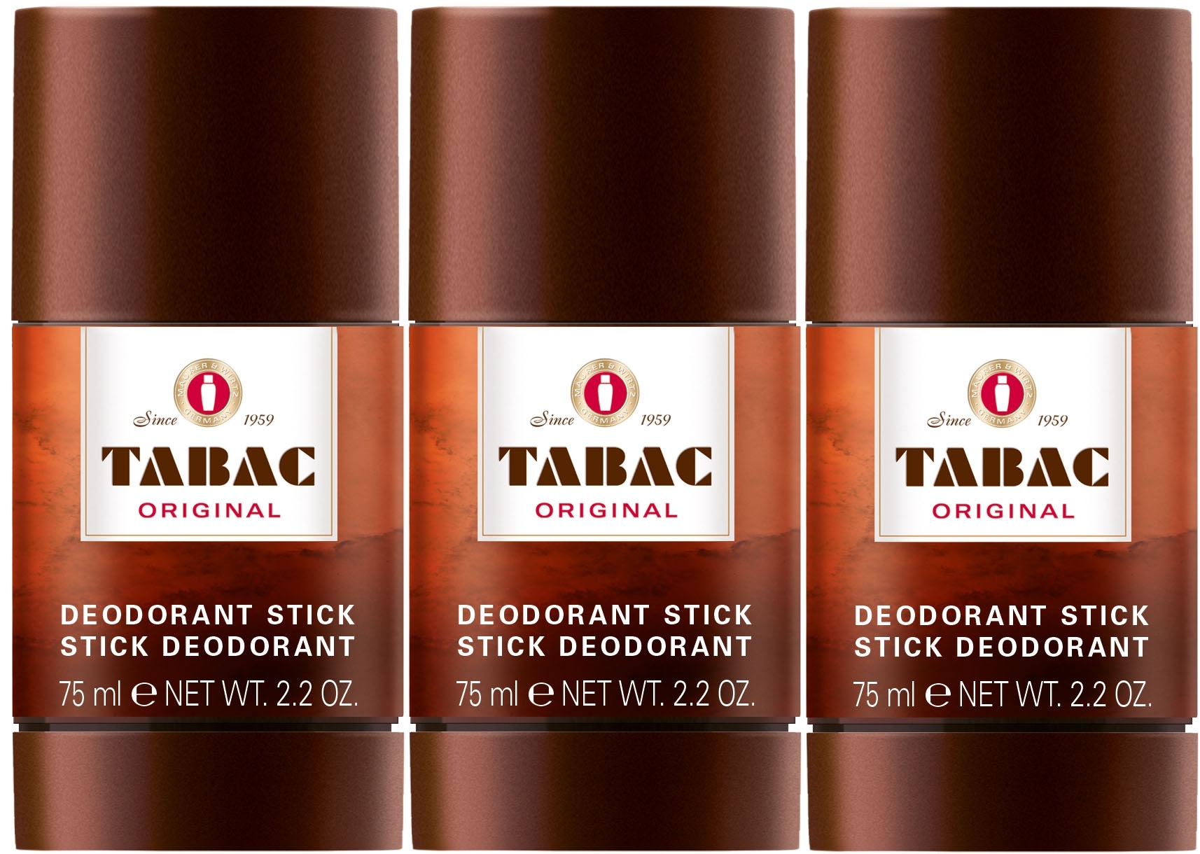 Tabac Original Deo-Set »Tabac Original DEO STICK 3er Pack«, (Spar-Set, 3 tlg., 3x 75ml)