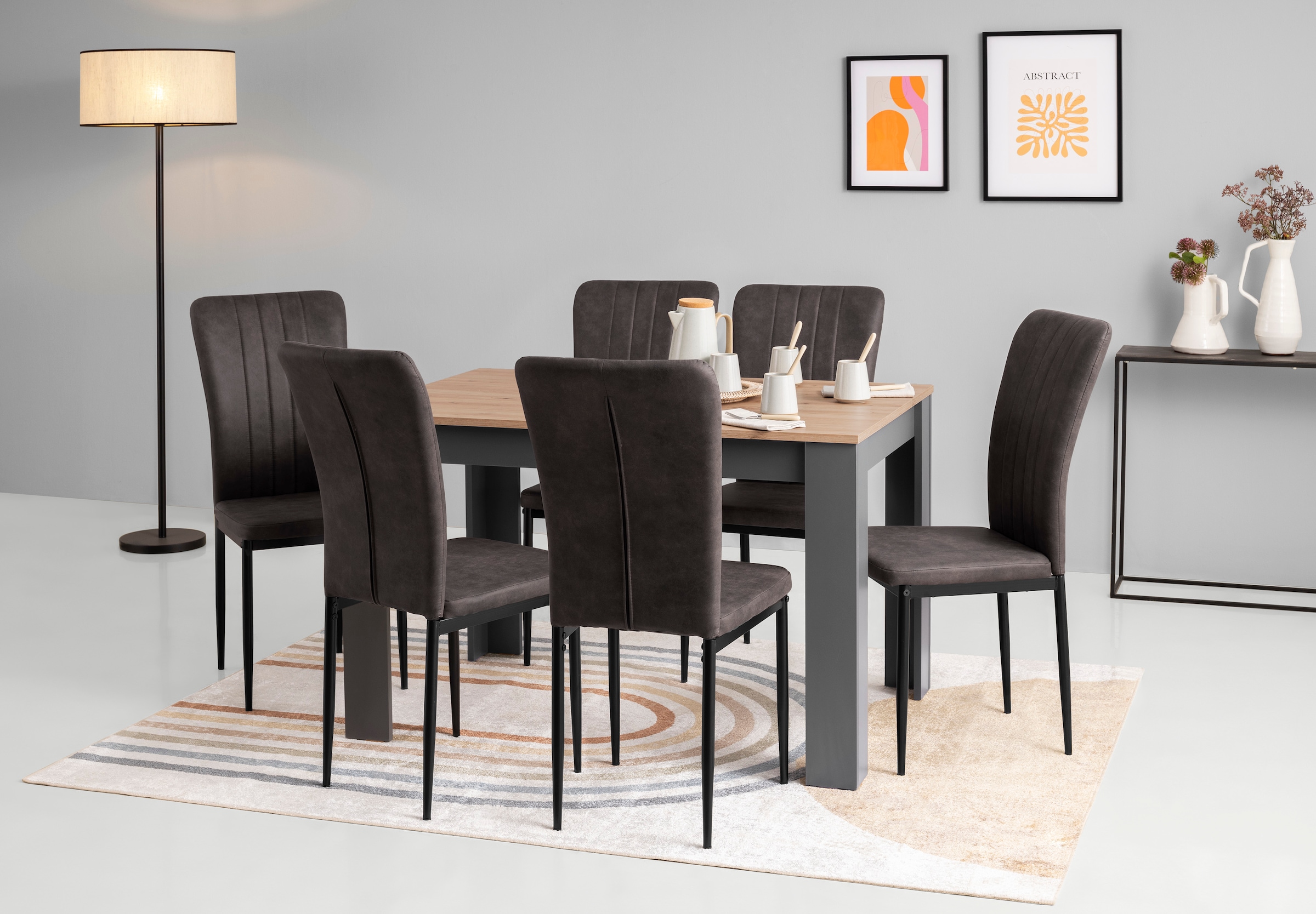 Home affaire 4-Fußstuhl »Bergamo« (Set) 6 Stk.erhältlich in Samt, Vintage-M günstig online kaufen