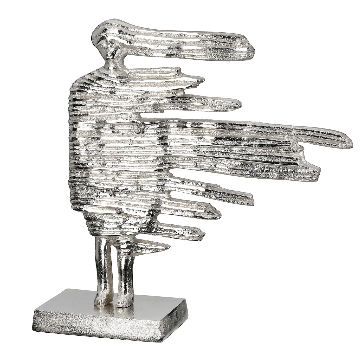 GILDE Dekofigur »Skulptur Verwehung silberfarben H. 38 cm« günstig online kaufen
