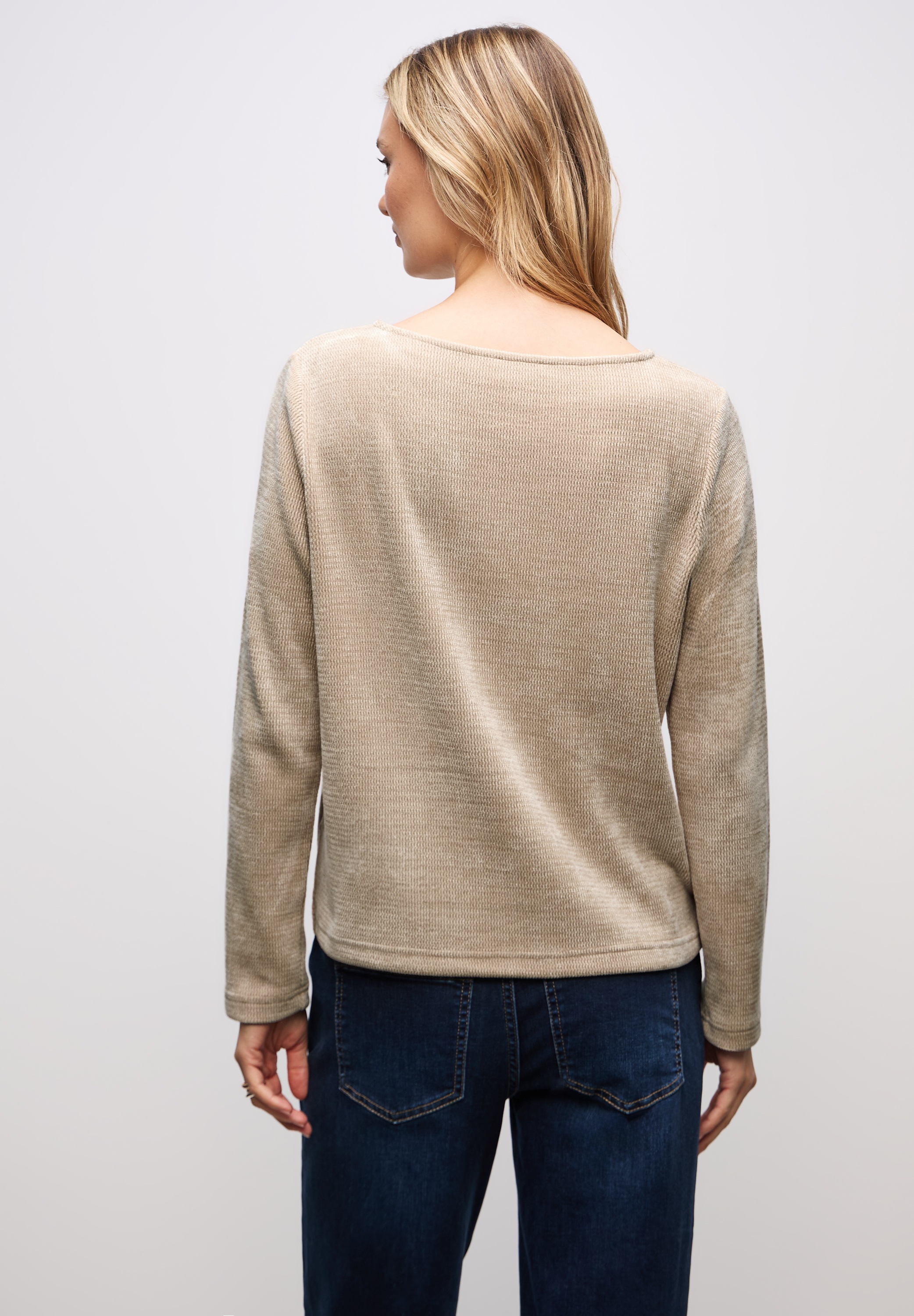 STREET ONE Rundhalspullover mit U-Boot Ausschnitt