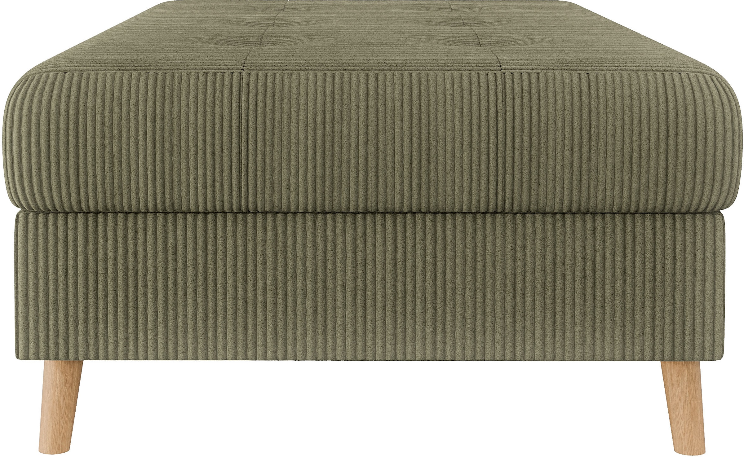Home affaire Polsterhocker »CHARRE XXL, Steppung im Sitzbereich, Maße: B/T/H: 118/73/40 cm«, passend zur Serie CHARRE, auch in Cord und Bouclé