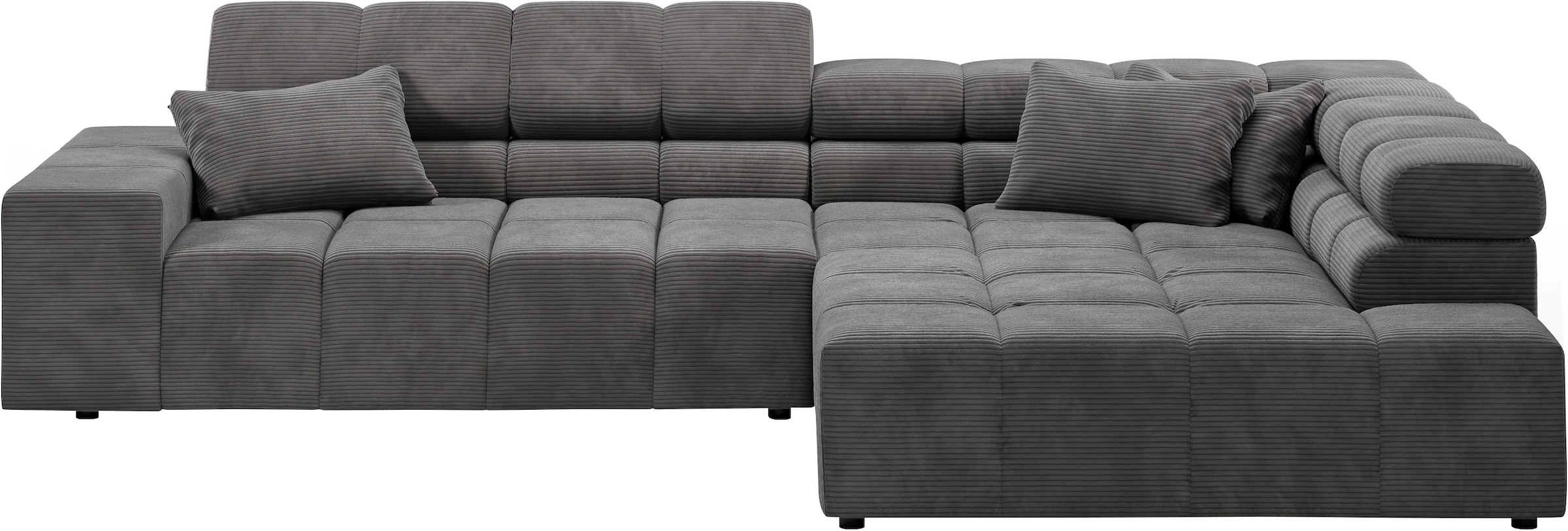 INOSIGN Ecksofa »Ancona incl. Kopfteilverstellung, Breite 319cm, L-Form«, wahlweise motorische Sitztiefenverstellung, auch in Cord + Easy Care