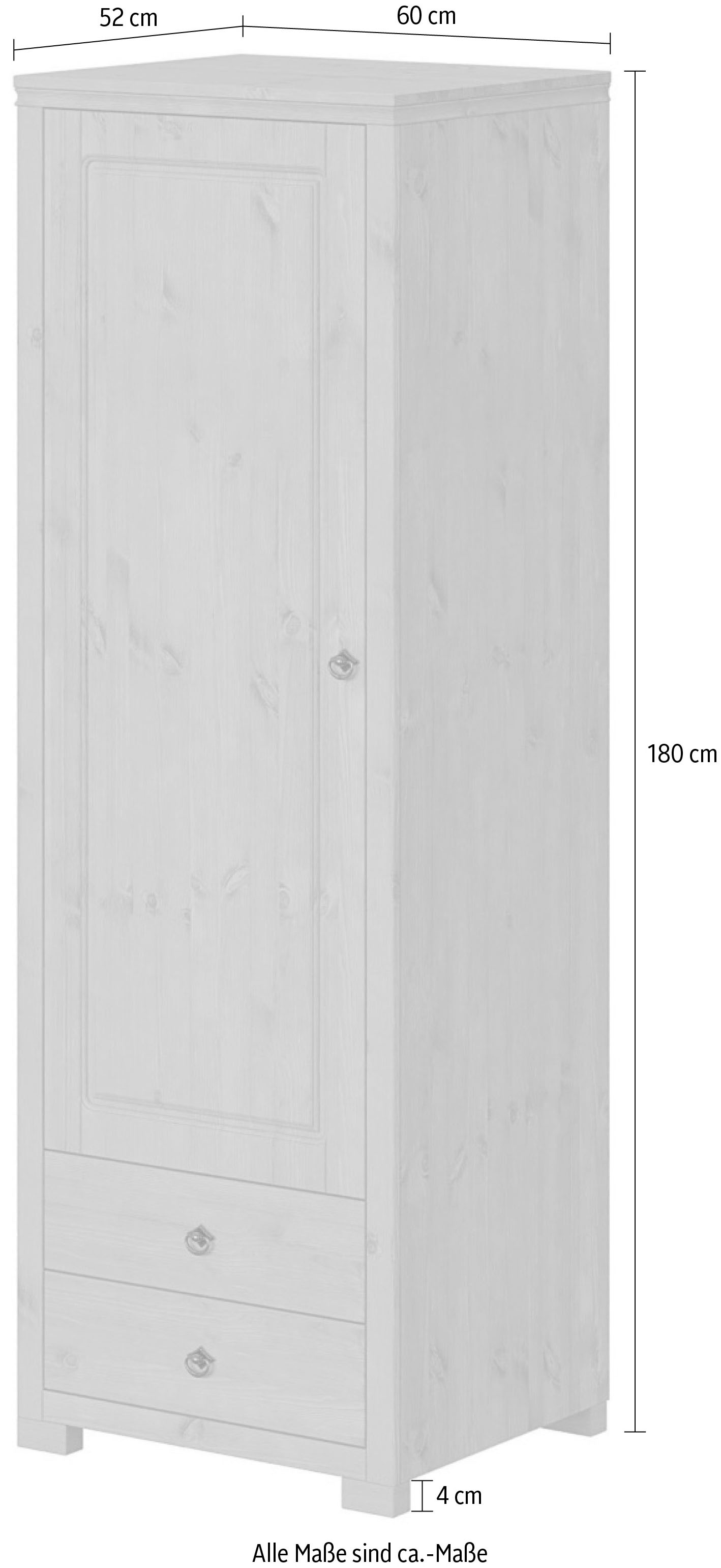 OTTO home Kleiderschrank »Gotland, Schrankmodulsystem, einzeln oder mit der Serie kombinierbar« massive Kiefer, variabel einsetzbar, auch für Dachschrägen