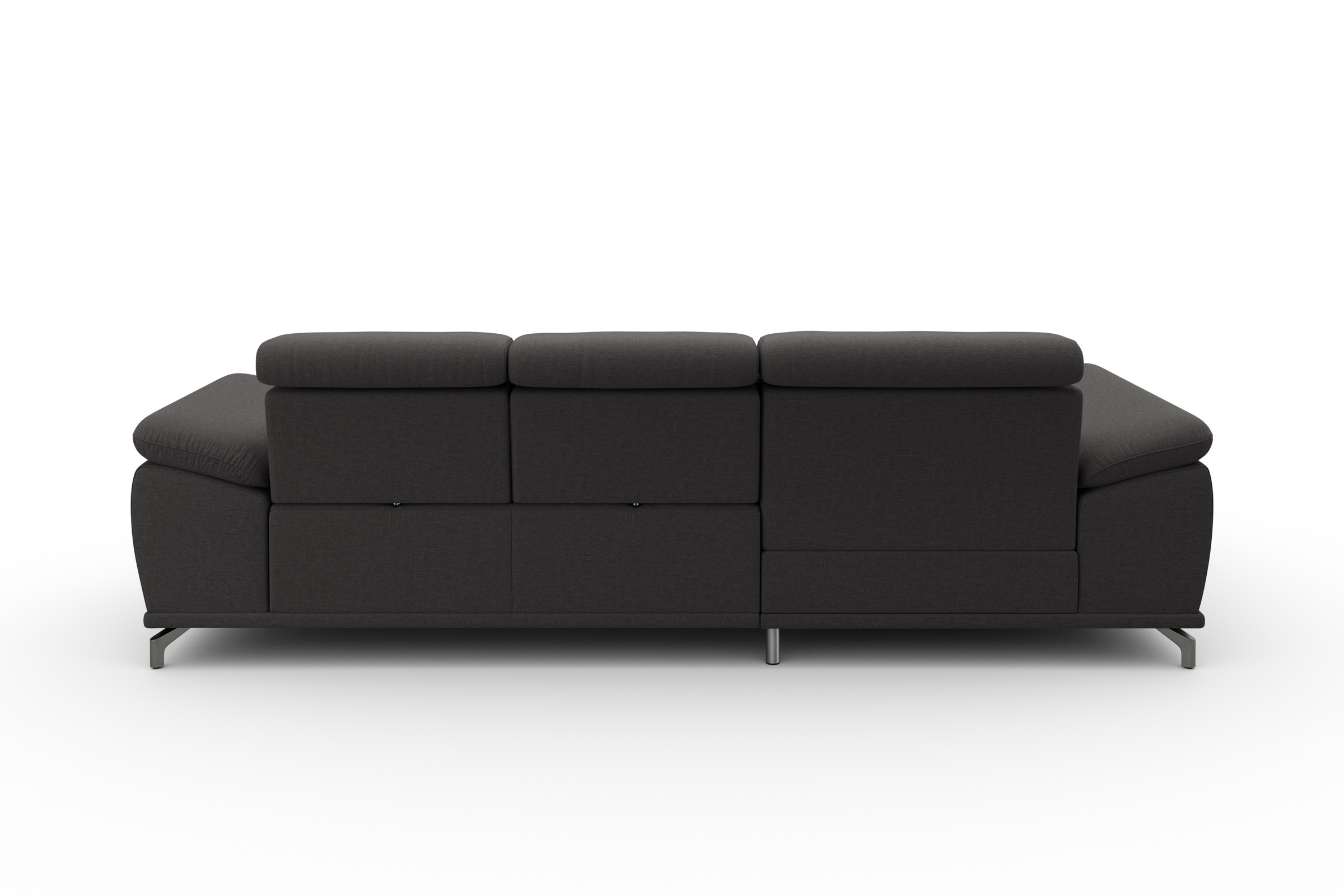 sit&more Ecksofa »Cabrio L-Form, mit Sitztiefenverstellung, Arm- und Kopfteilverstellung«, 2 Nierenkissen, Federkern, optional Bettfunktion und Stauraum