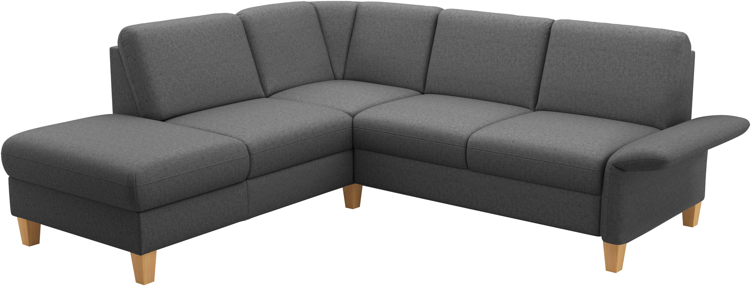 Home affaire Ecksofa »Rochelle«, wahlweise mit Armlverstellung, Klappbett mit Rollen & Bettkasten