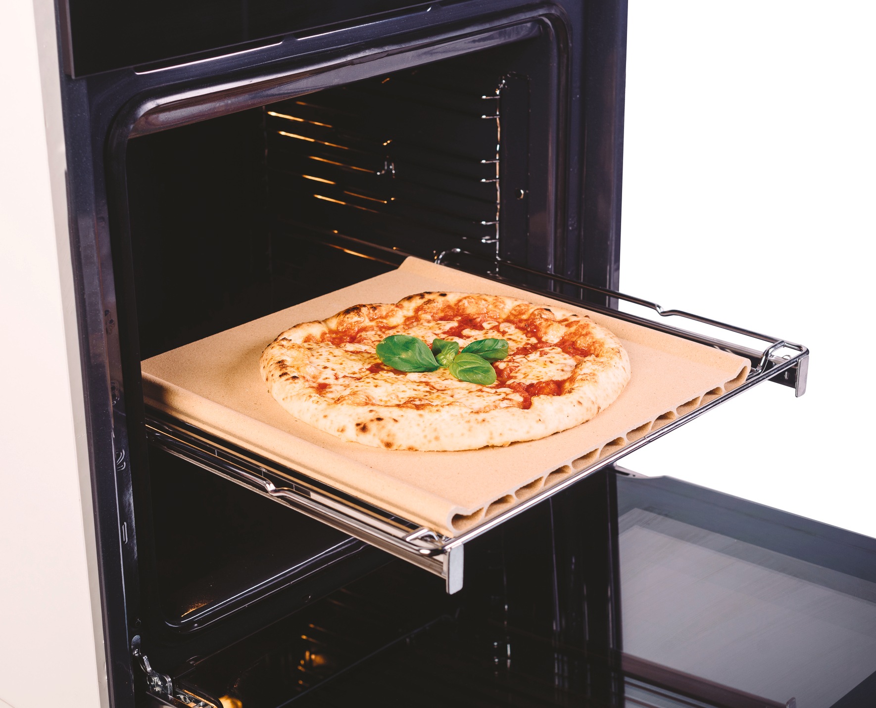 BAUKNECHT Backofen »BBI7 310C PIZZA« mit 1-fach-Teleskopauszug mit Pyrolyse-Selbstreinigung Restaurant-Pizza daheim: 310°C Pizza-Funktion inkl. Pizzastein