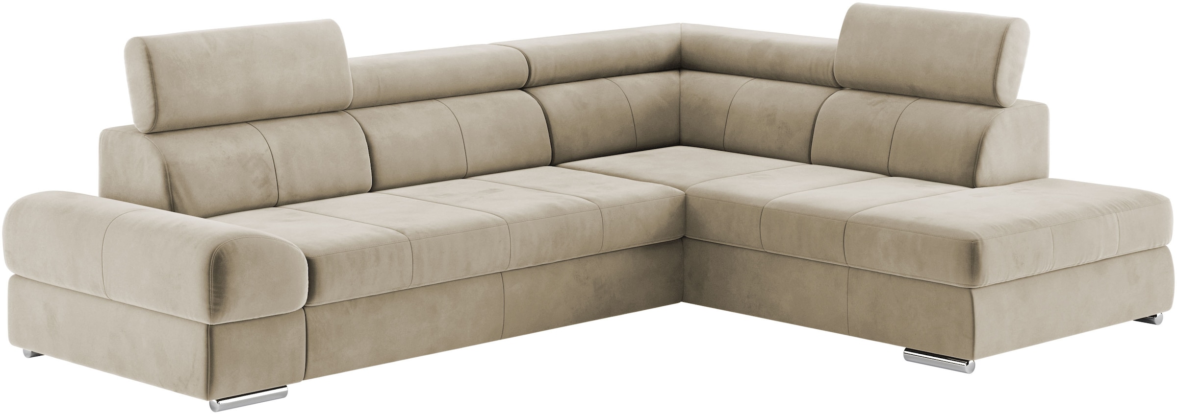 sit&more Ecksofa »Broadway L-Form«, mit verstellbaren Kopfteilen, wahlweise mit Bettfunktion