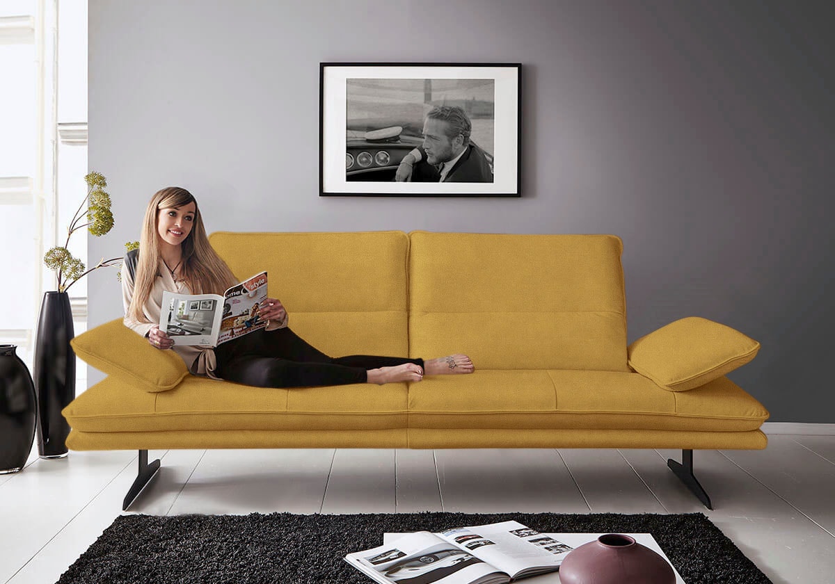 W.SCHILLIG 2,5-Sitzer »broadway, Designsofa mit tollem Sitzkomfort«, Sitztiefenverstellung, Kopfteil- & Seitenteilverstellung, Breite 216cm
