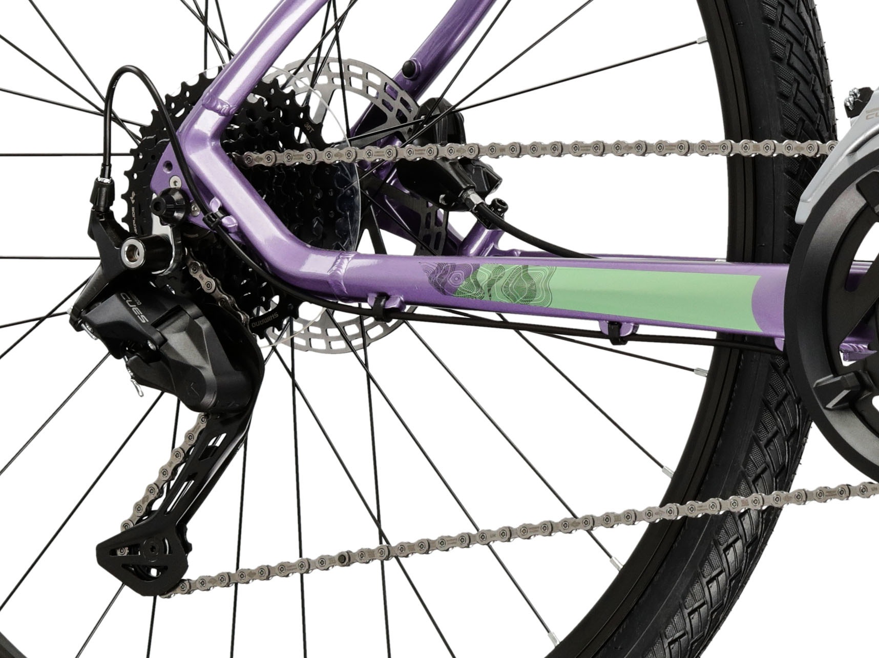 Kross Crossrad »Crossrad Evado 5.0 lila 18 Gänge«, 18 Gang, Shimano, CUES U3020 Schaltwerk, Kettenschaltung