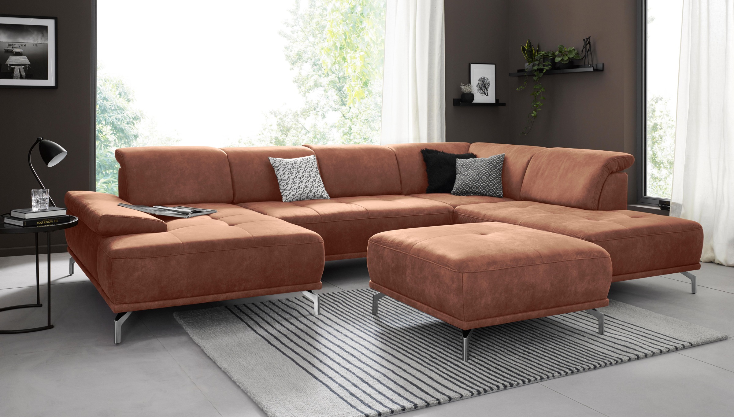PLACES OF STYLE Wohnlandschaft "Caluna" Inkl.Sitztiefenverstellung, wahlwei günstig online kaufen