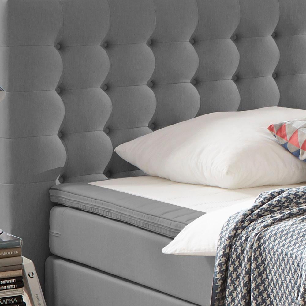 ATLANTIC home collection Boxspringbett »Anni« mit Bonnell-Federkernmatratze und Topper