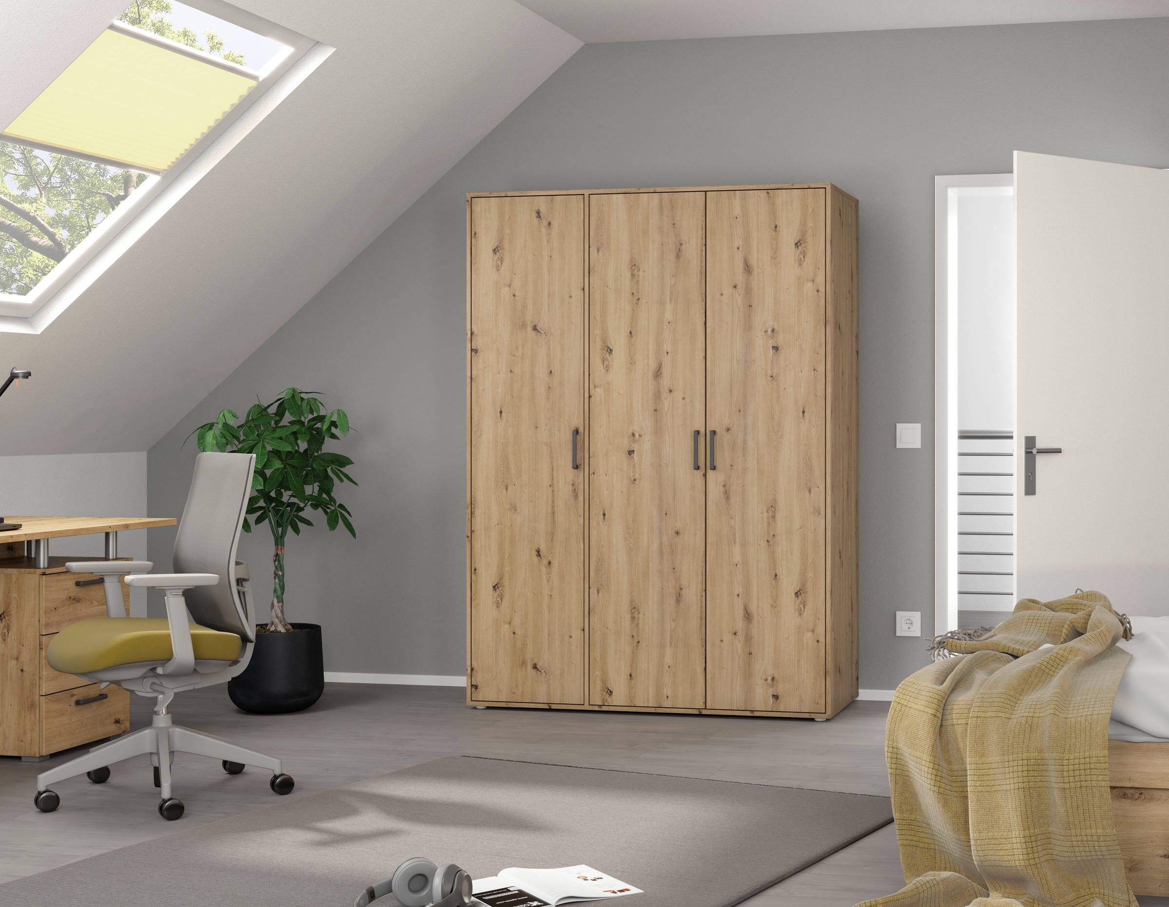 rauch Kleiderschrank »VOYAGER Otto´s Choice Garderobe Wäscheschrank TOPSELLER Schlafzimmer«, (in 3 verschiedenen Ausstattungen BASIC/CLASSIC/PREMIUM), Schrank mit modernen Griffen in viel Stauraum MADE IN GERMANY