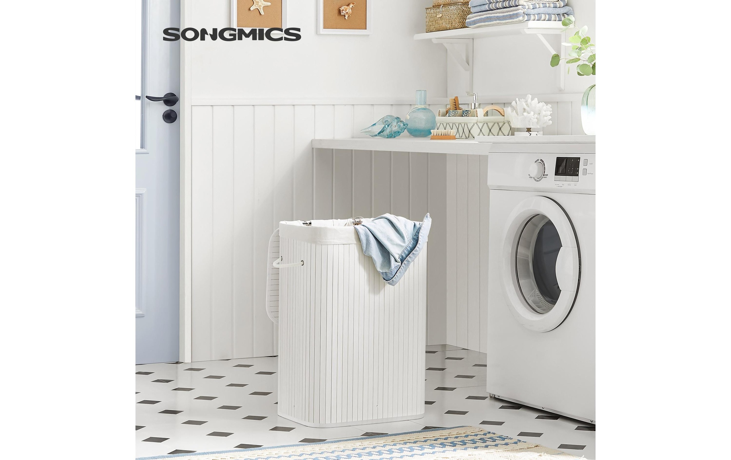 SONGMICS Wäschekorb »für trockene Wäsche 72 l«