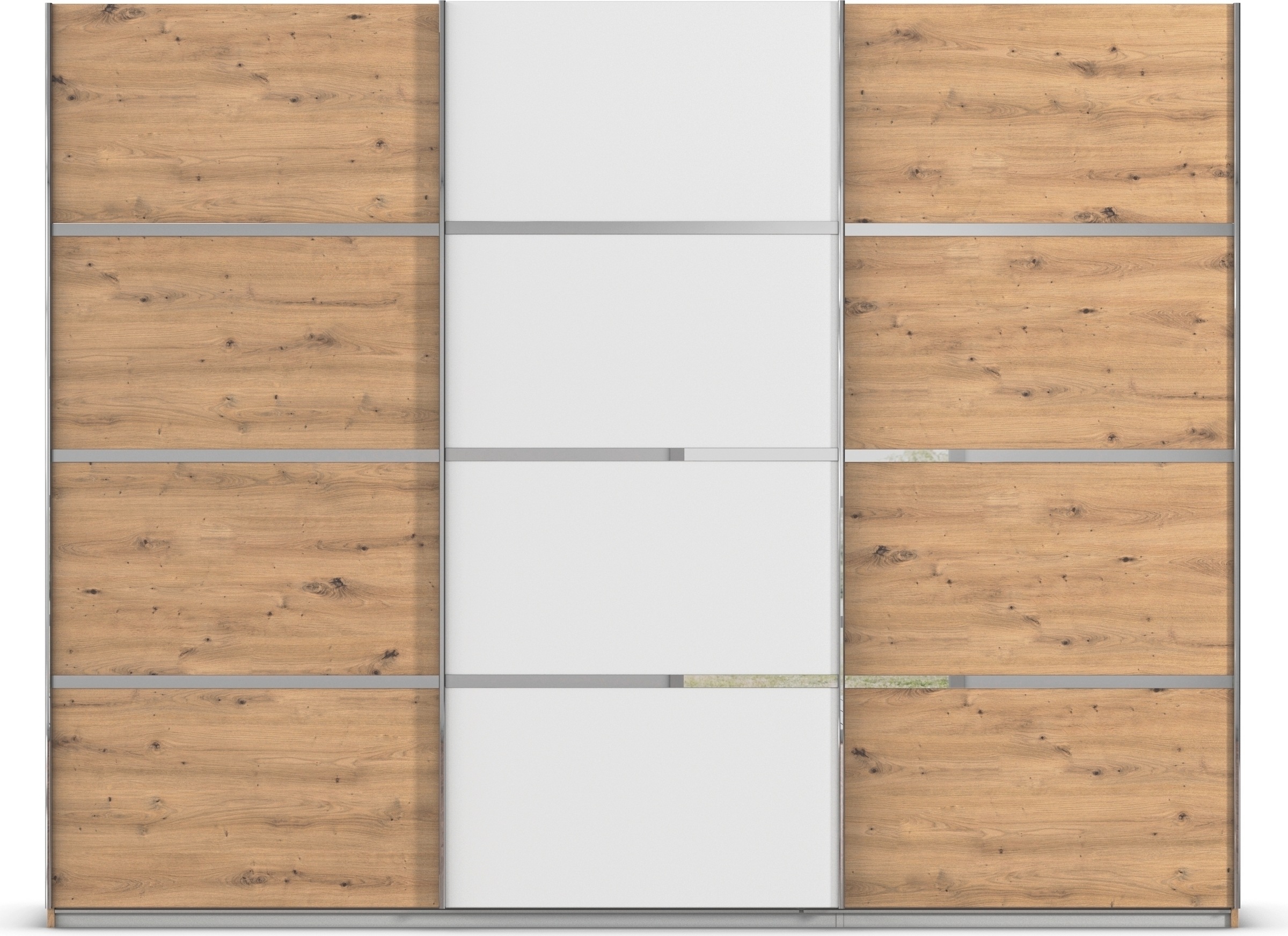rauch Kleiderschrank »Schwebetürenschrank Garderobe Schrank TOP ANGEBOT Avola«, (in 3 verschiedenen Ausstattungen BASIC/CLASSIC/PREMIUM), mit eleganten Zierleisten in Chrom, Schwarz oder Weiß MADE IN GERMANY