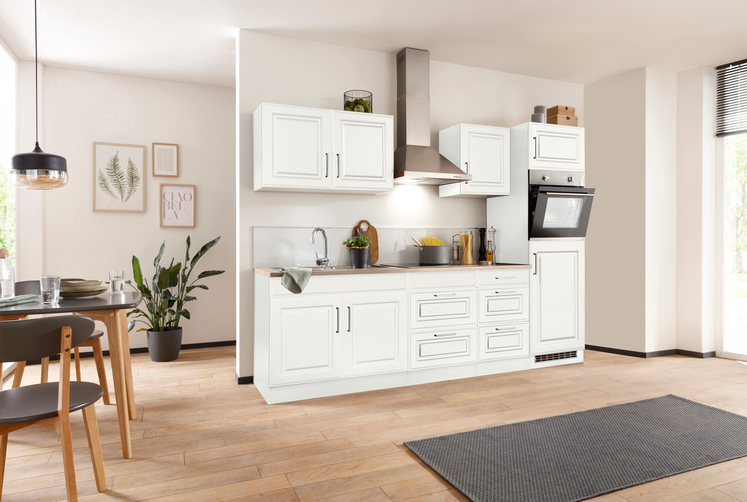 HELD MÖBEL Küchenzeile »Stockholm«, Breite 270 cm, mit hochwertigen MDF Fro günstig online kaufen