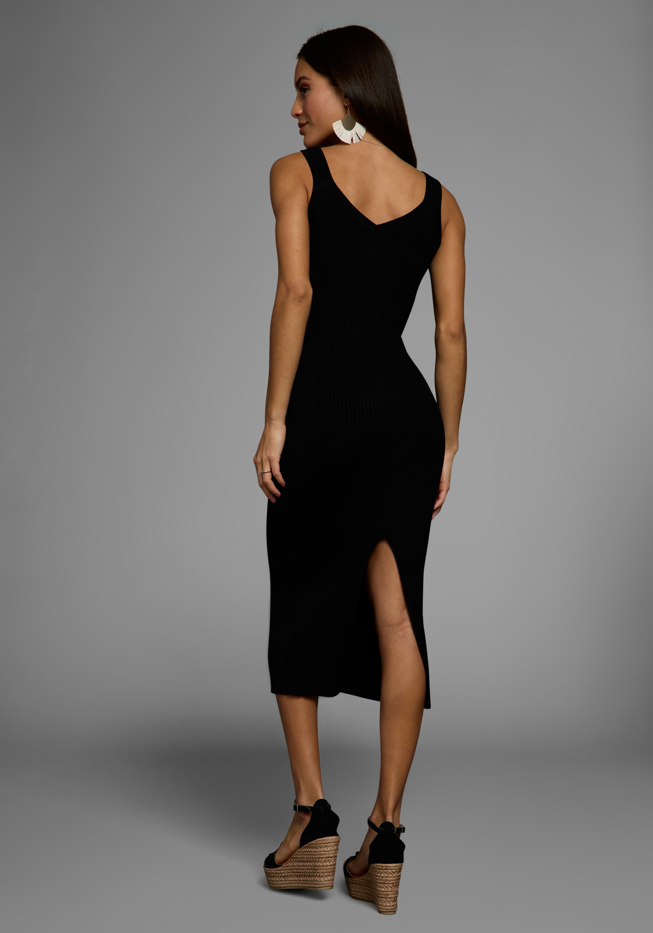 HECHTER PARIS Strickkleid, mit Zierschnallen