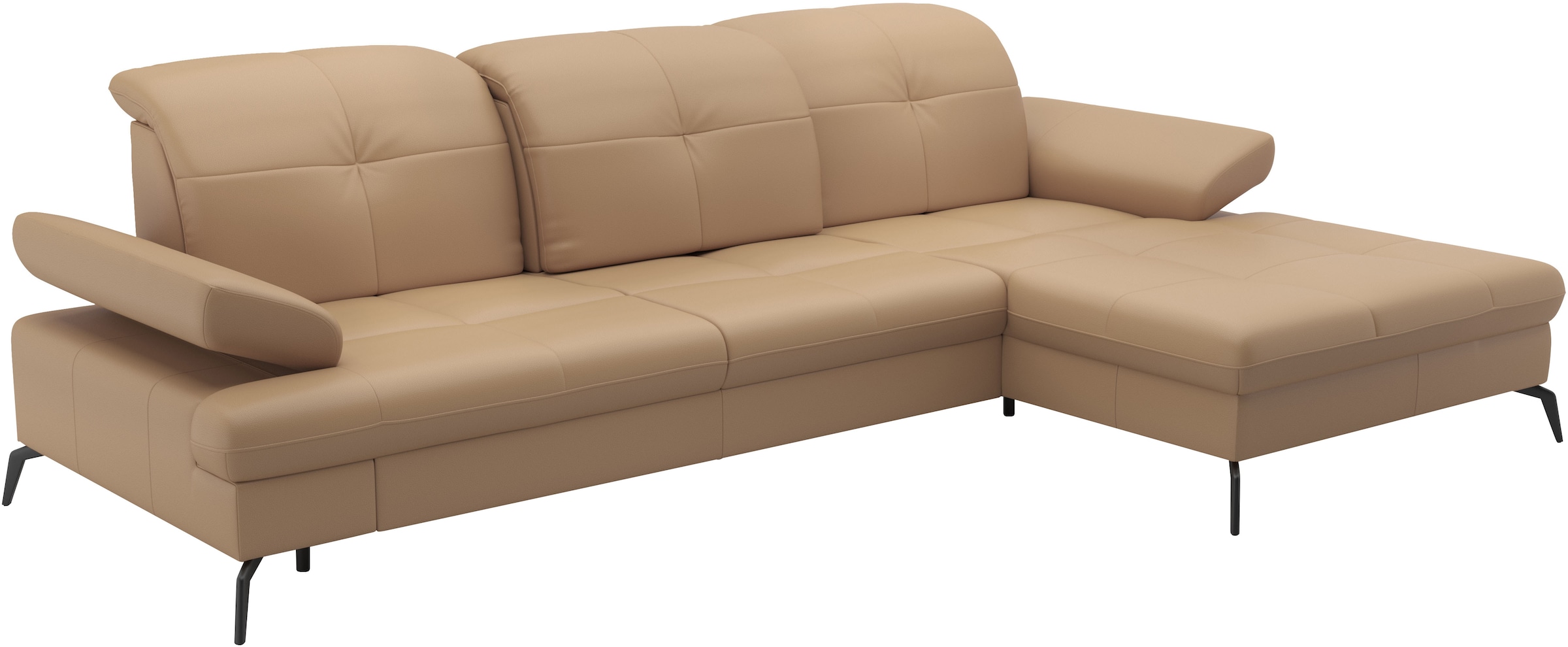 sit&more Ecksofa »Amica, L-Form, inkl. Sitztiefenverstellung & Armteilverstellung«, wahlweise mit Bettfunktion, Bettkasten und Kopfteilverstellung
