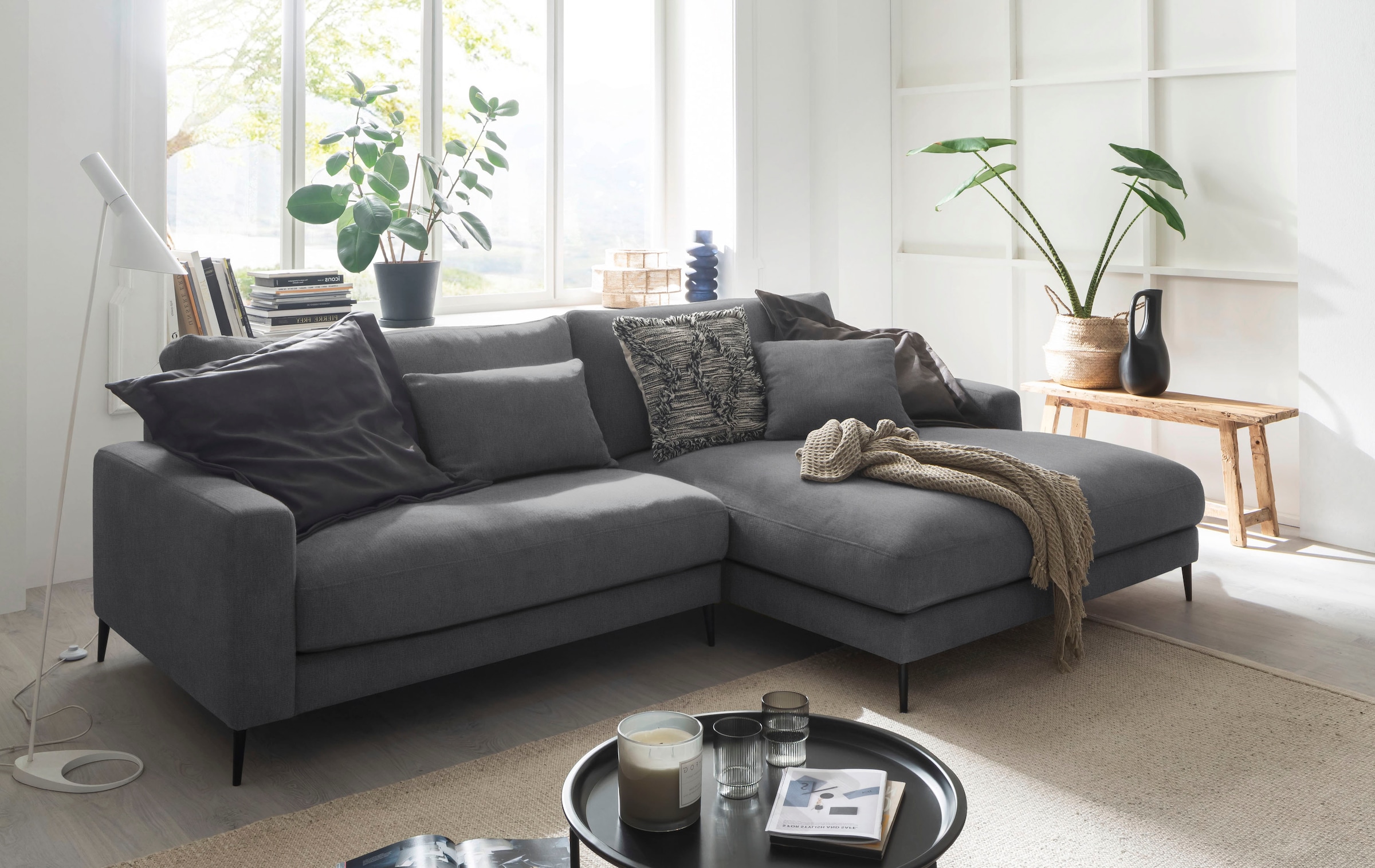 INOSIGN Ecksofa »Downtown Gemütliches Loungemöbel zum Relaxen L-Form«, weicher Sitzkomfort, B/T/H: 272/170/84 cm