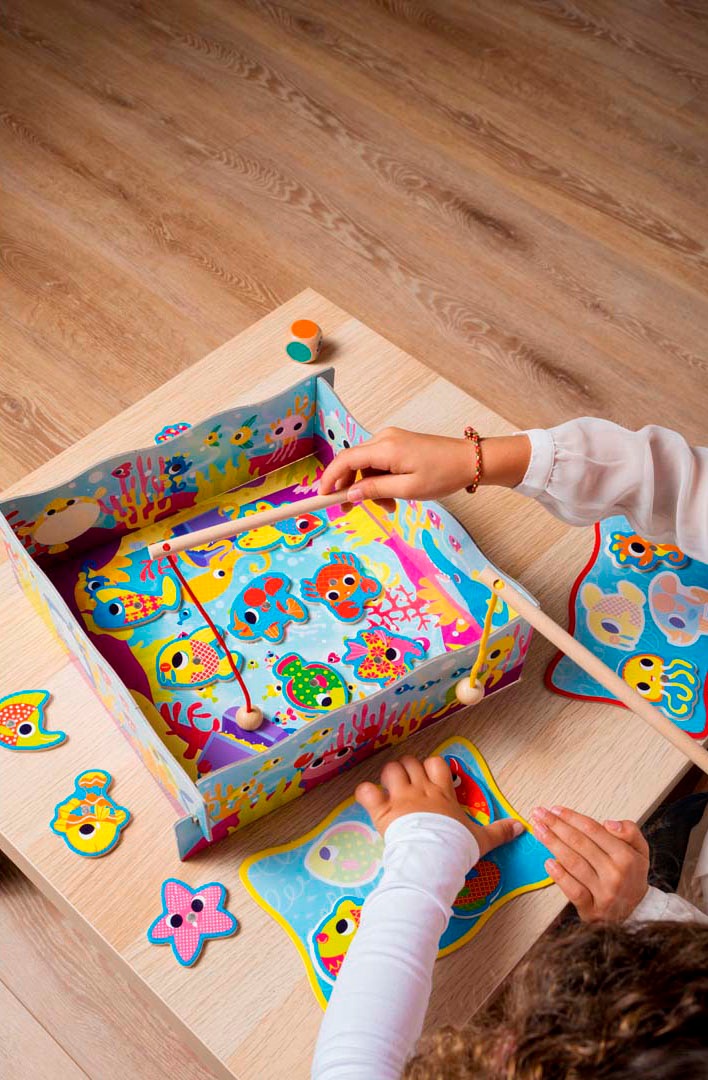 Lisciani Spiel »Montessori Holz-Lernspielzeug - Fish Fun«, Made in Europe