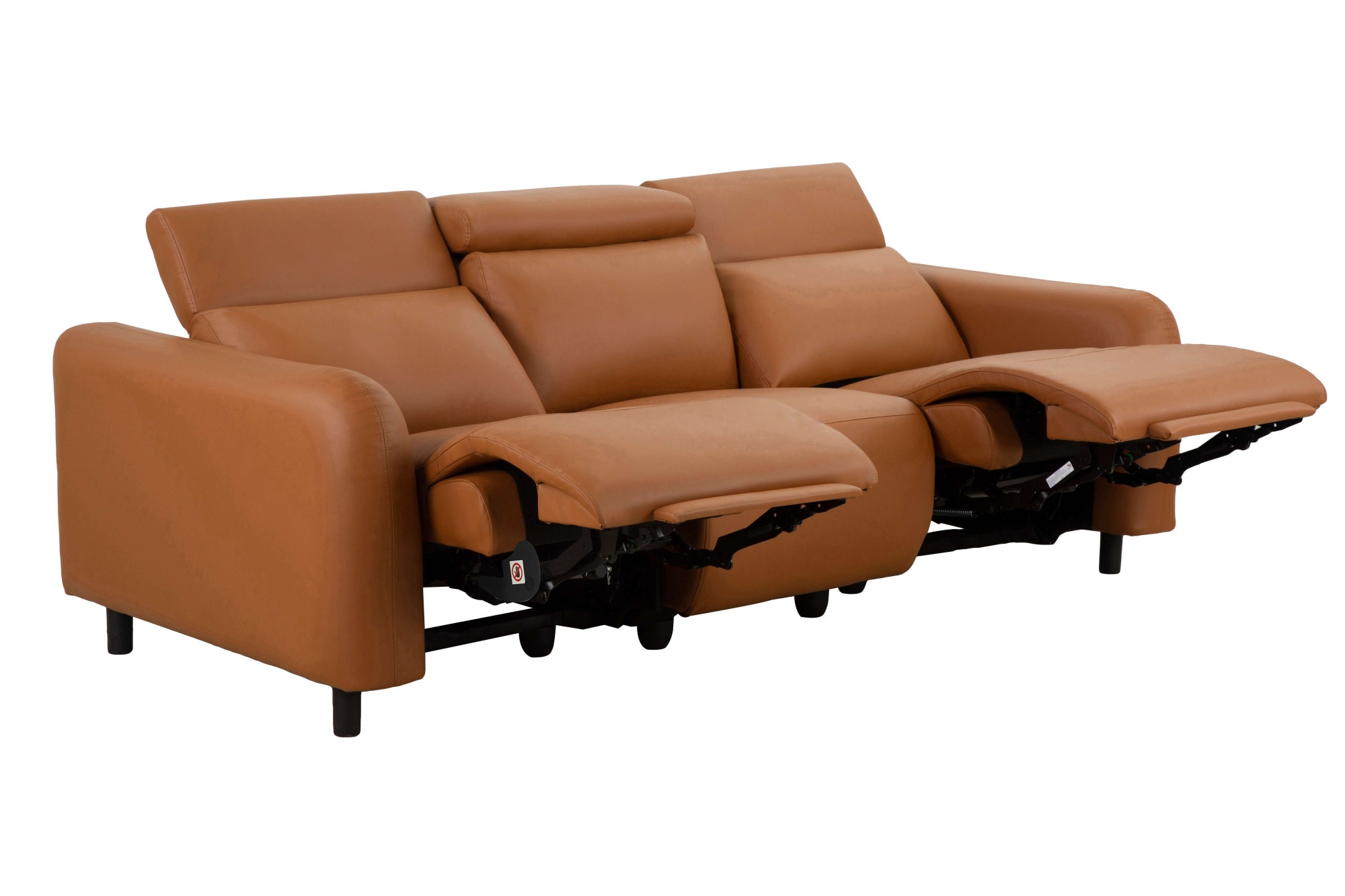 Home affaire 3-Sitzer »SKAANE Kunstleder, 229 cm, manuelle-u. elektrische Relaxfunktion«, Relax-Funktion in 2 Sitzen, Kopfteilverstellung, Federkernpolsterung