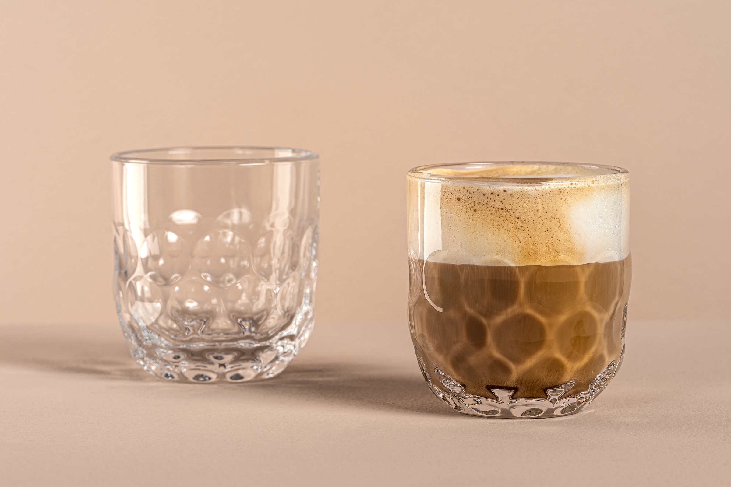 LEONARDO Gläser-Set »Kaffee-Glas GOCCE, 220 ml, 6er-Set«, (Set, 6 tlg.), 1. Variante, mit Tropfenrelief
