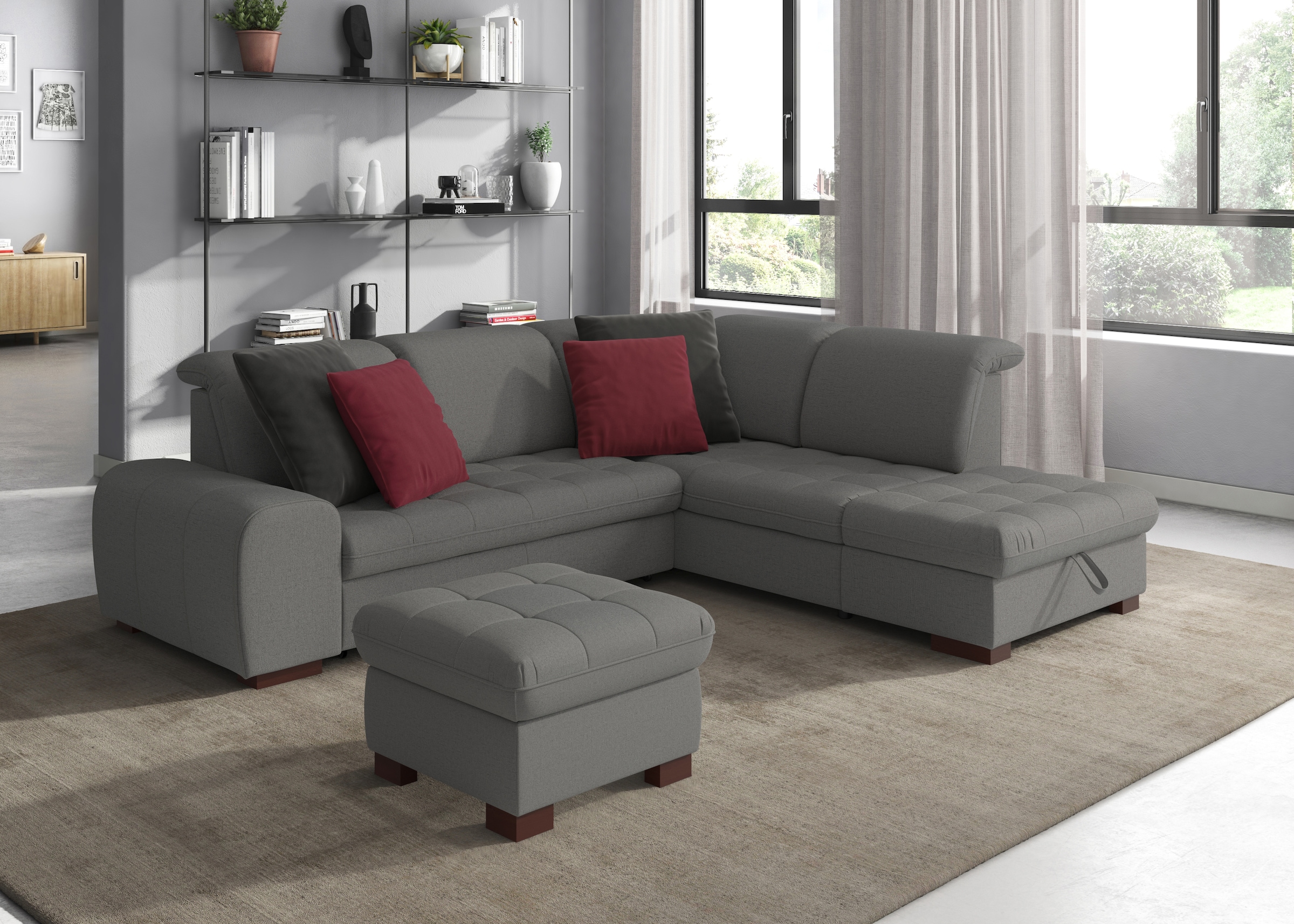 sit&more Ecksofa »Luxor L-Form« wahlweise mit Bettfunktion, Stauraum und Ko günstig online kaufen