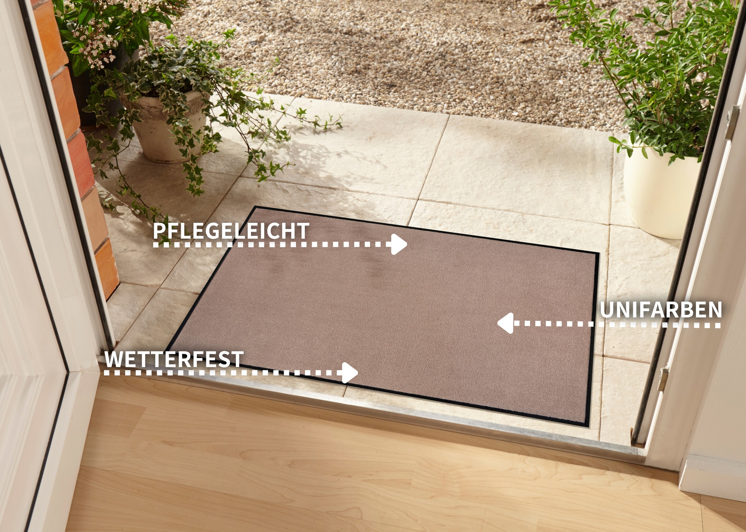 my home Fußmatte »Triton«, rechteckig, 7 mm Höhe, Schmutzfangmatte, Türmatt günstig online kaufen