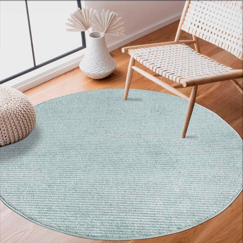 Carpet City Teppich »Friseé-Teppich FANCY900«, rund, 12 mm Höhe, Kurzflor, günstig online kaufen