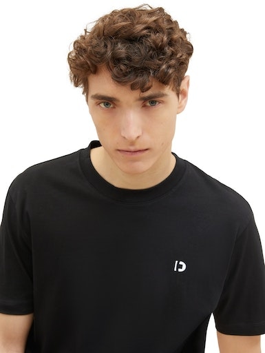 TOM TAILOR Denim T-Shirt »Crewneck« mit kleinem Logo-Print