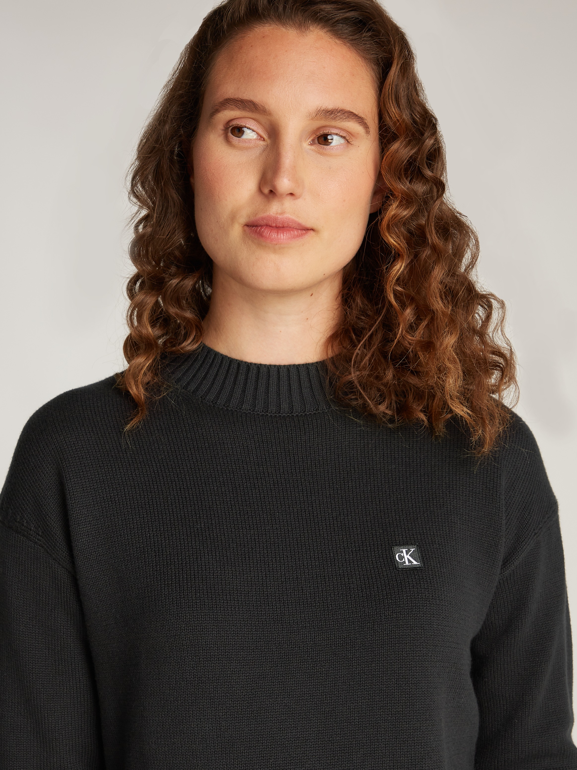 Calvin Klein Jeans Strickpullover »CK EMBRO BADGE SWEATER«