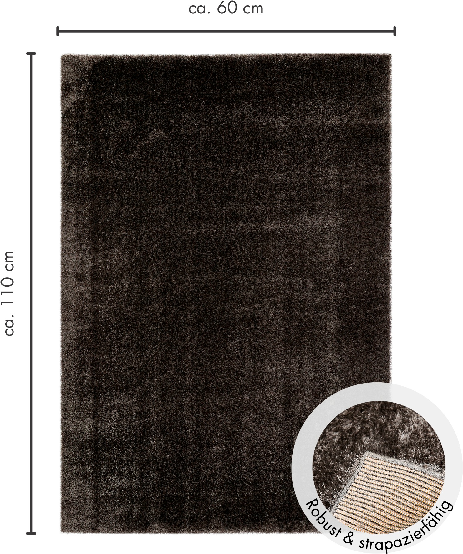 LUXOR living Hochflor-Teppich »Gela« rechteckig 45 mm Höhe Uni Farben, weich und flauschig, ideal im Wohnzimmer & Schlafzimmer