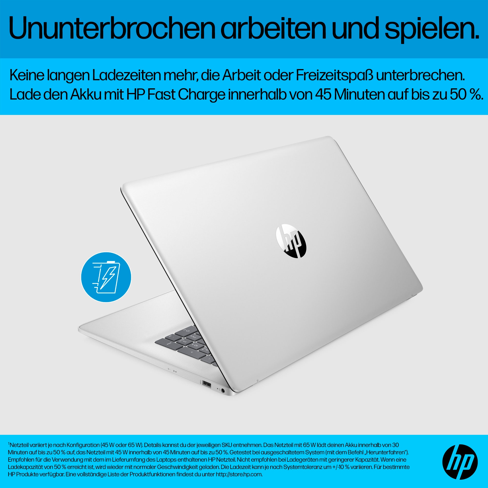 HP Notebook »17-cp2251ng«, 43,94 cm, / 17,3 Zoll, AMD, Ryzen 5, 512 GB SSD