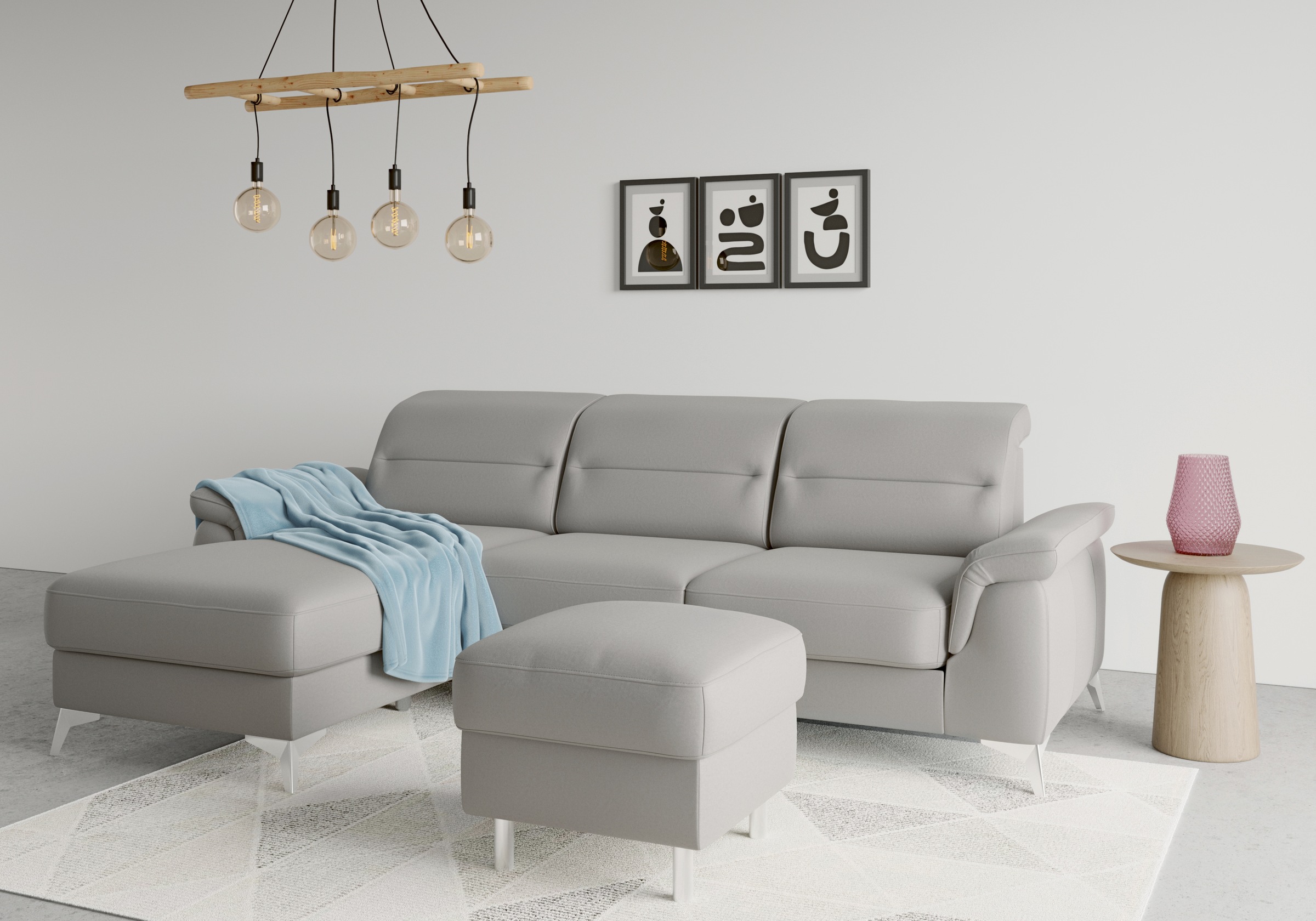 sit&more Ecksofa »Sinatra L-Form«, mit Recamiere, optinal mit Kopfteilverstellung und Armteilfunktion