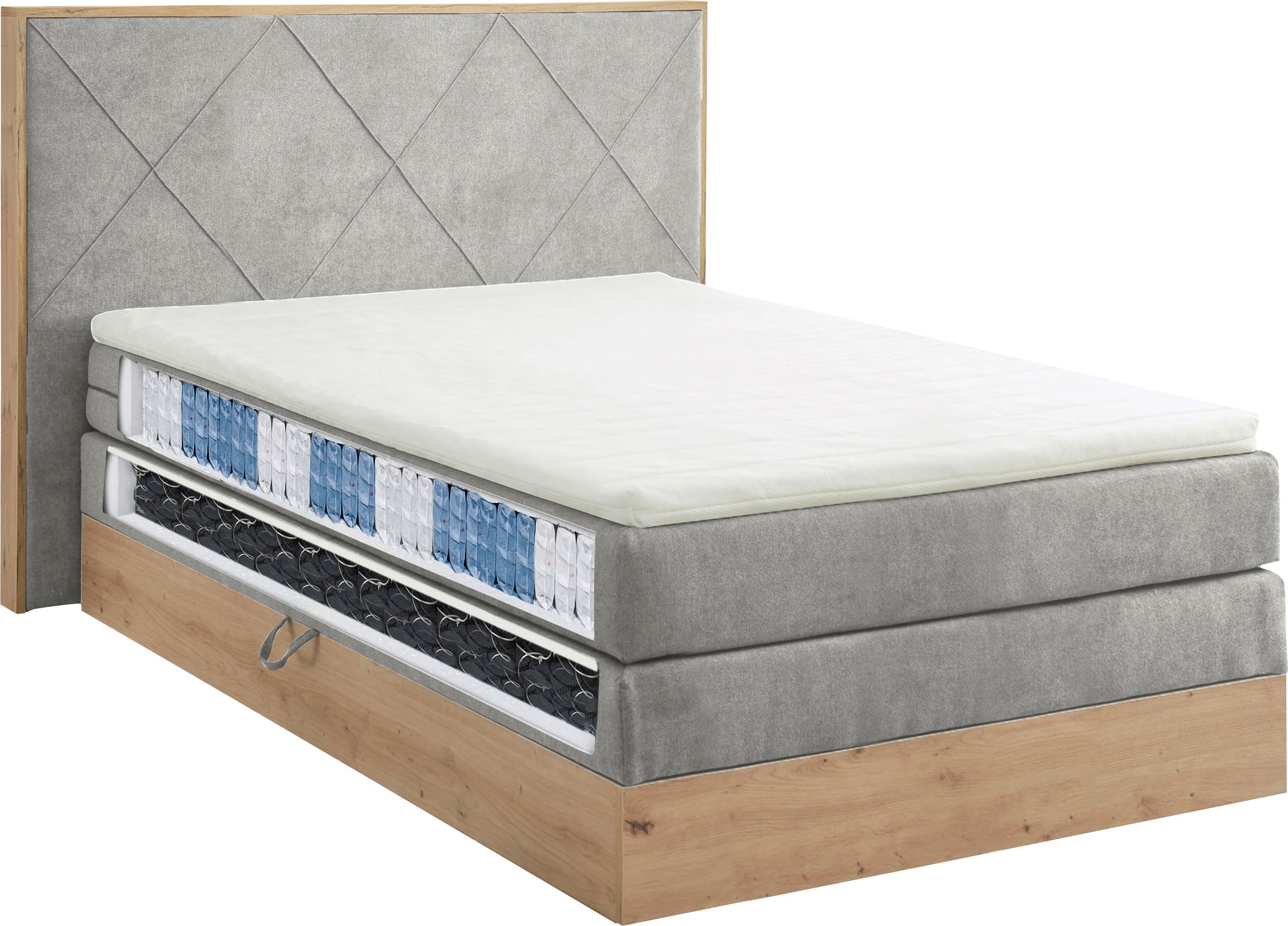 ED EXCITING DESIGN Boxspringbett »Bellevue«, inkl. Bettkasten, wahlweise mit Matratze und Topper