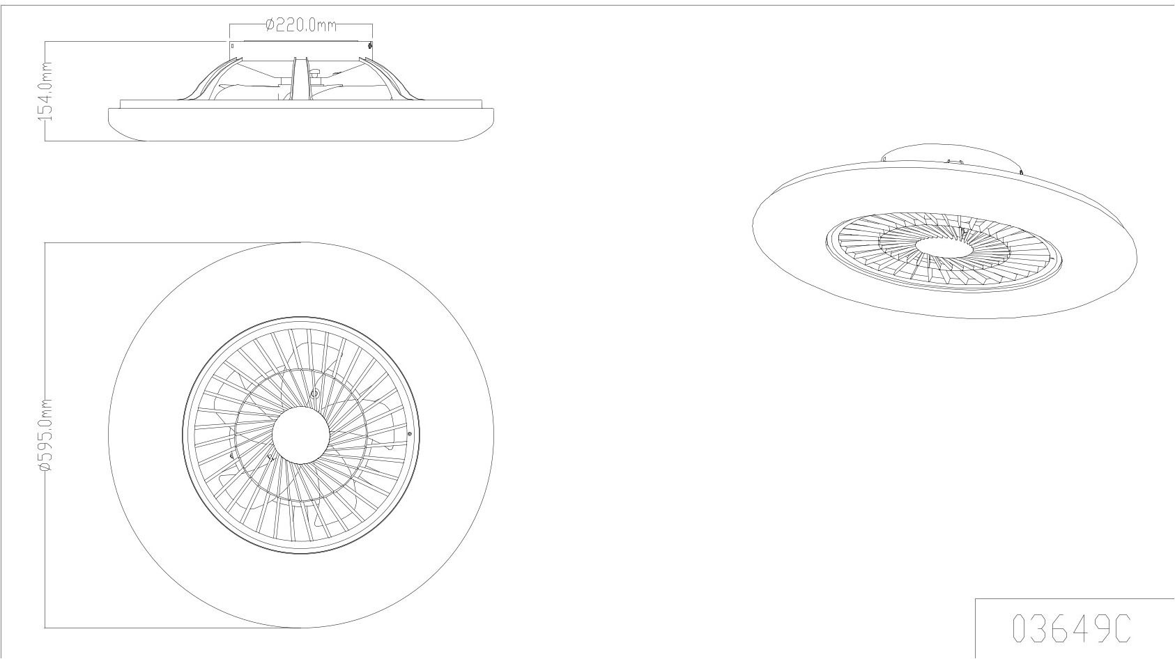 GLOBO LIGHTING Deckenleuchte »ALVA« LED-Modul 1 Stk. warmweiß - kaltweiß Ventilator RGB bunt Regenbogen Funktionen heizen-kühlen Wohnraum