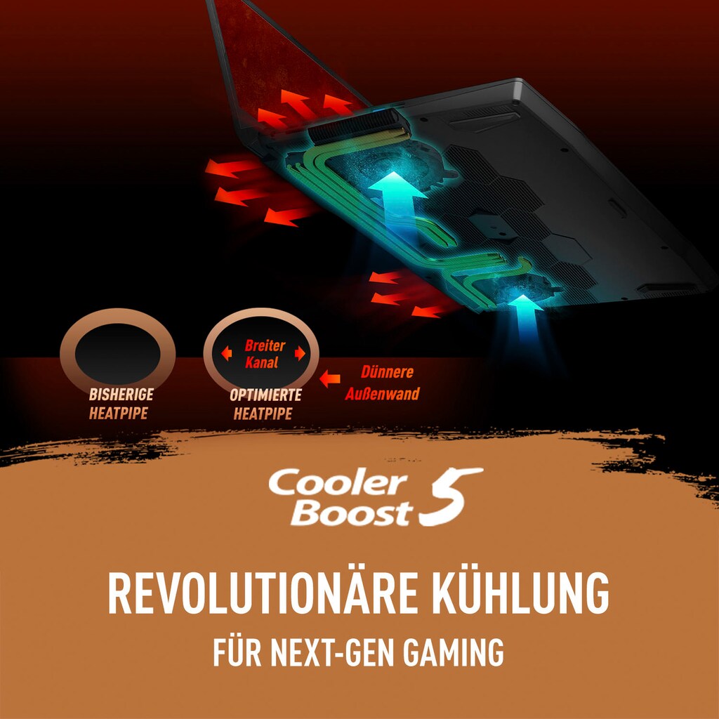 MSI Gaming-Notebook »Katana GF66 12UG-449«, (39,6 cm/15,6 Zoll), Intel, Core i7, GeForce RTX 3070, 1000 GB SSD