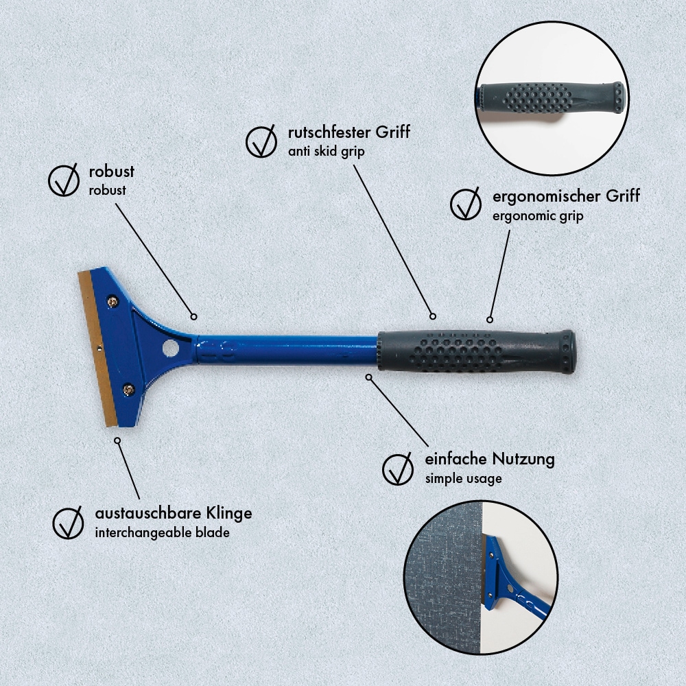 »Tapetenschaber«, gummierter A.S. bestellen Création Malerspachtel scharfe Metall-Griff, Klinge online