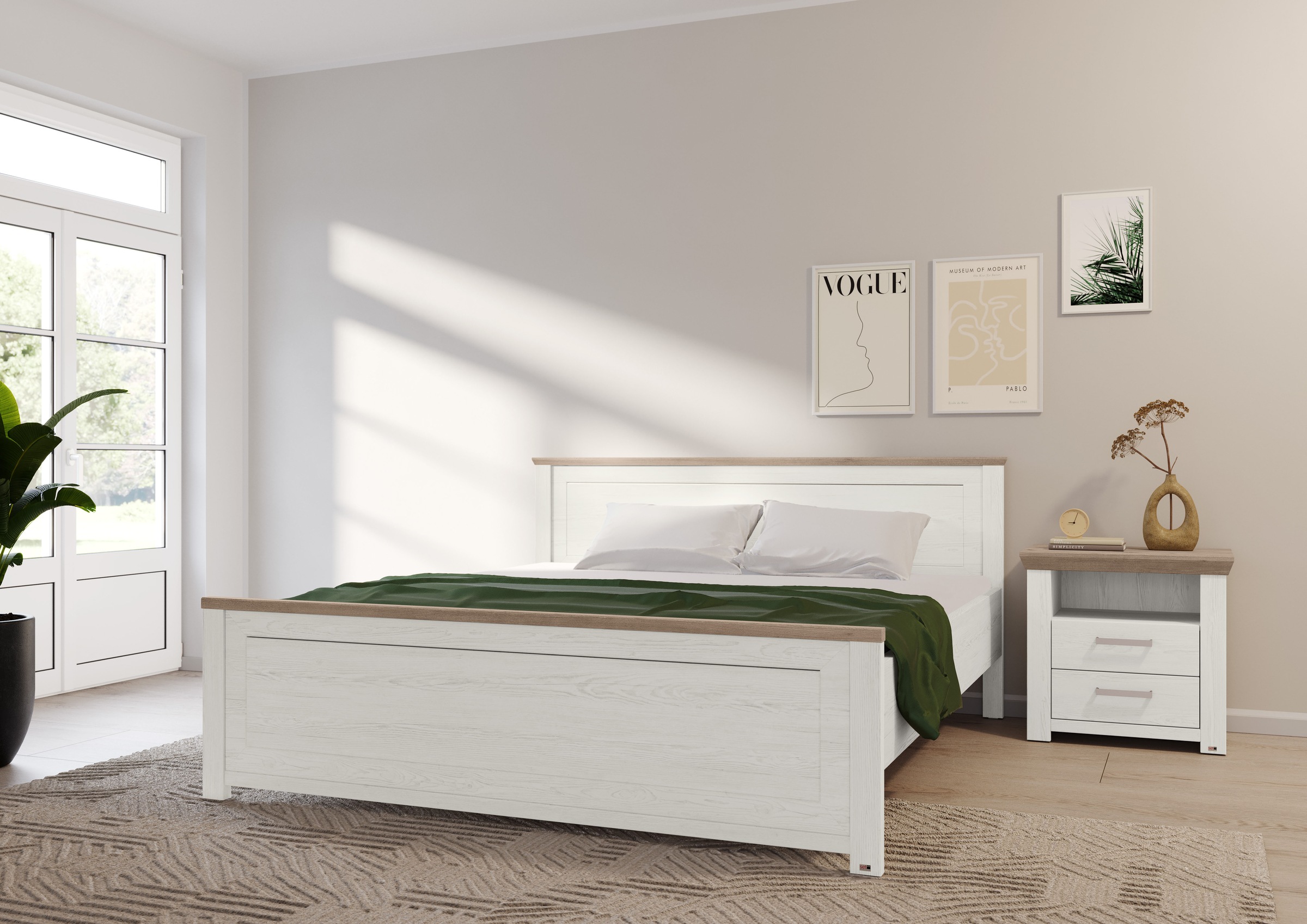 set one by Musterring Nachtkommode »York Schlafen« 1 Stk. tlg. mit zwei Sch günstig online kaufen