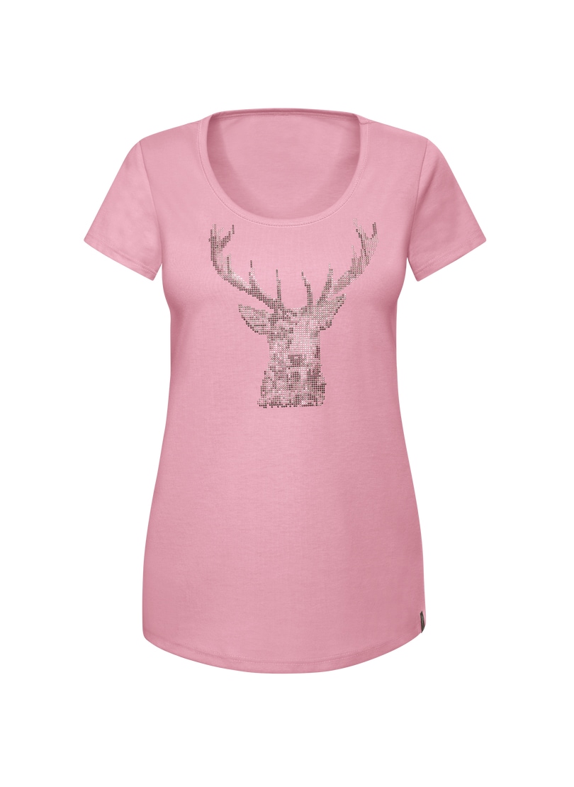 Trigema T-Shirt »TRIGEMA T-Shirt Glitzer-Hirsch«, (1 tlg.)