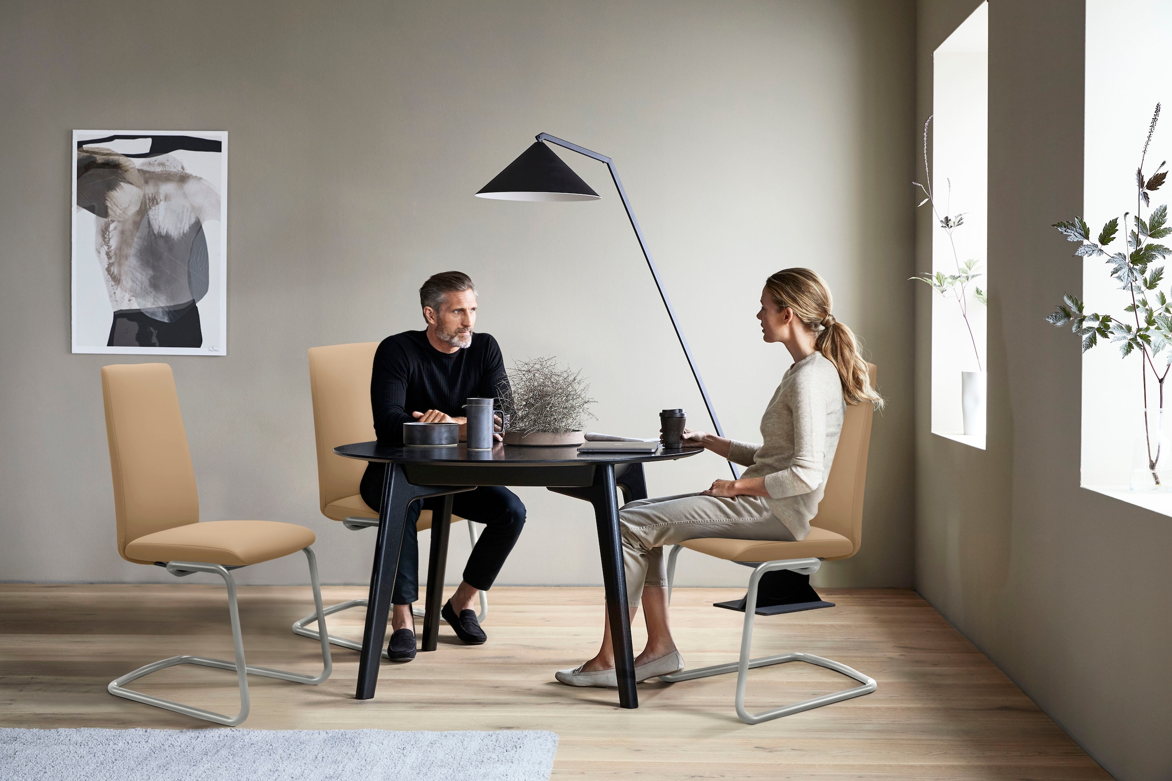 Stressless® Polsterstuhl »Laurel«, Leder PALOMA, High Back, Größe L, mit Beinen aus Stahl in Chrom matt