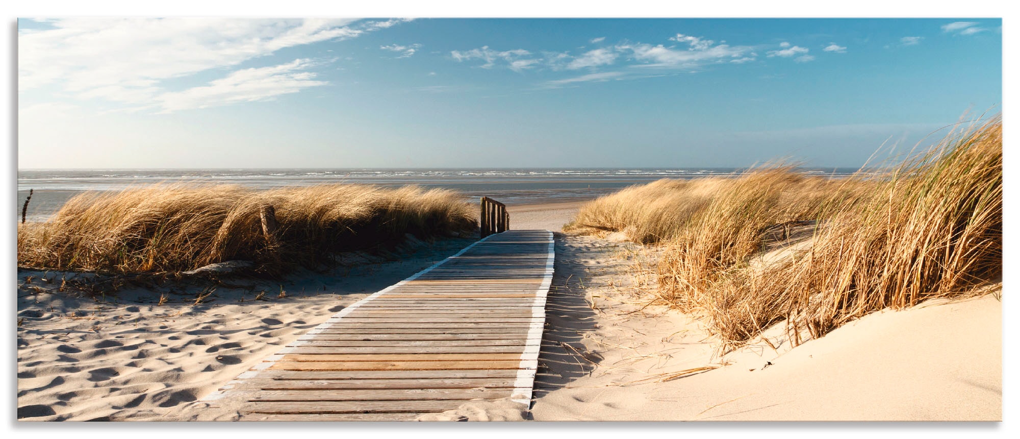 Artland Küchenrückwand "Nordseestrand auf Langeoog - Steg", (1 tlg.), Alu S günstig online kaufen