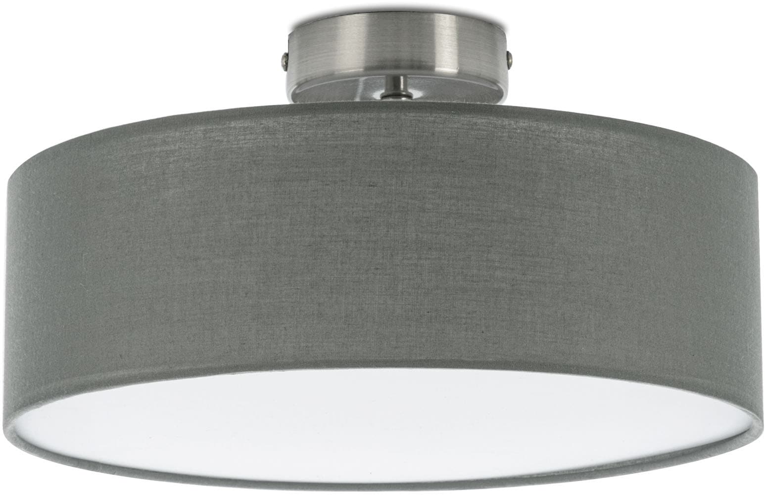 Briloner Leuchten LED Deckenleuchte »LED Stoffdeckenleuchte, grau-satin«, 1 günstig online kaufen
