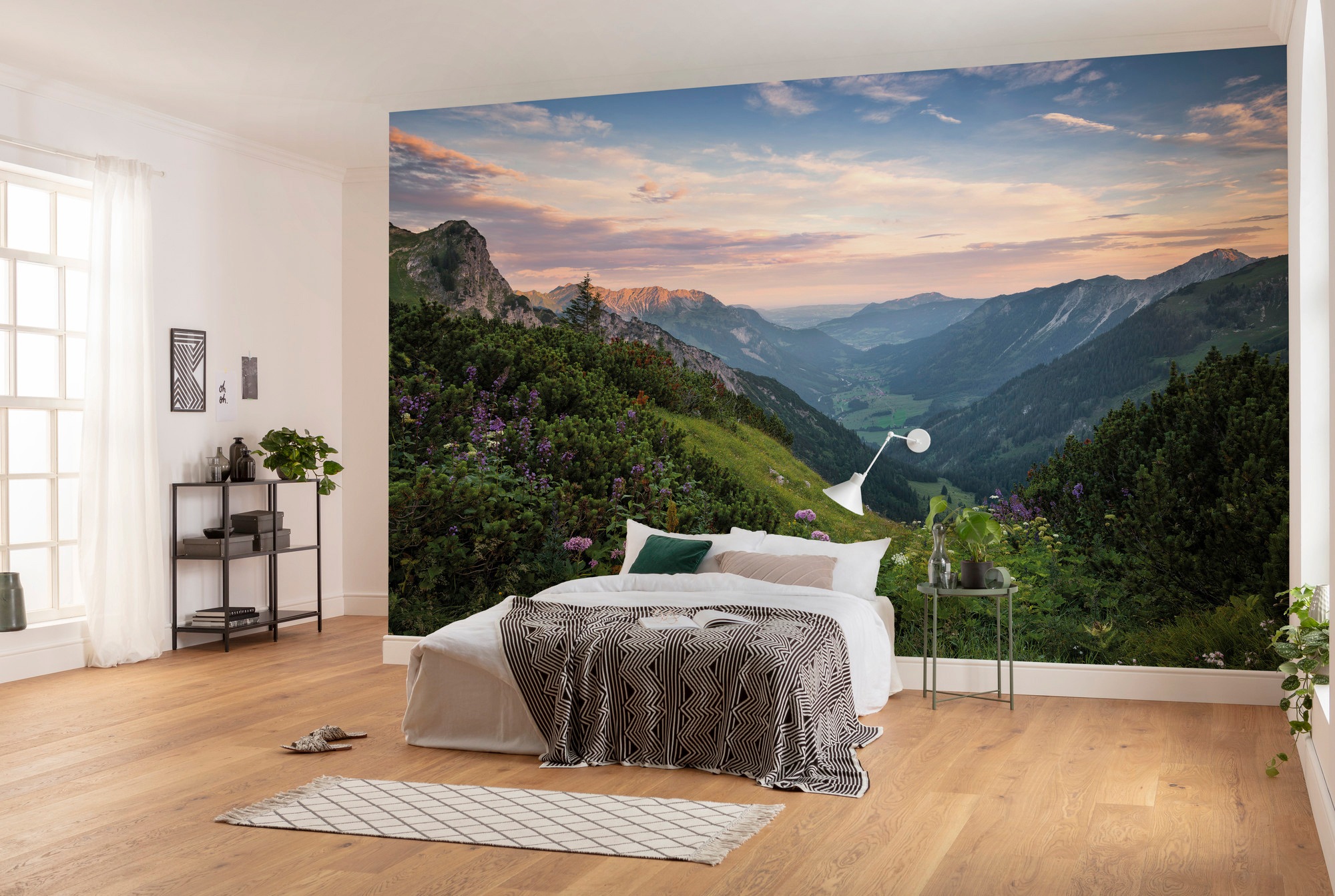 Sanders & Sanders Fototapete Landschaft Grün und Blau 450 x 280 cm 612645 günstig online kaufen