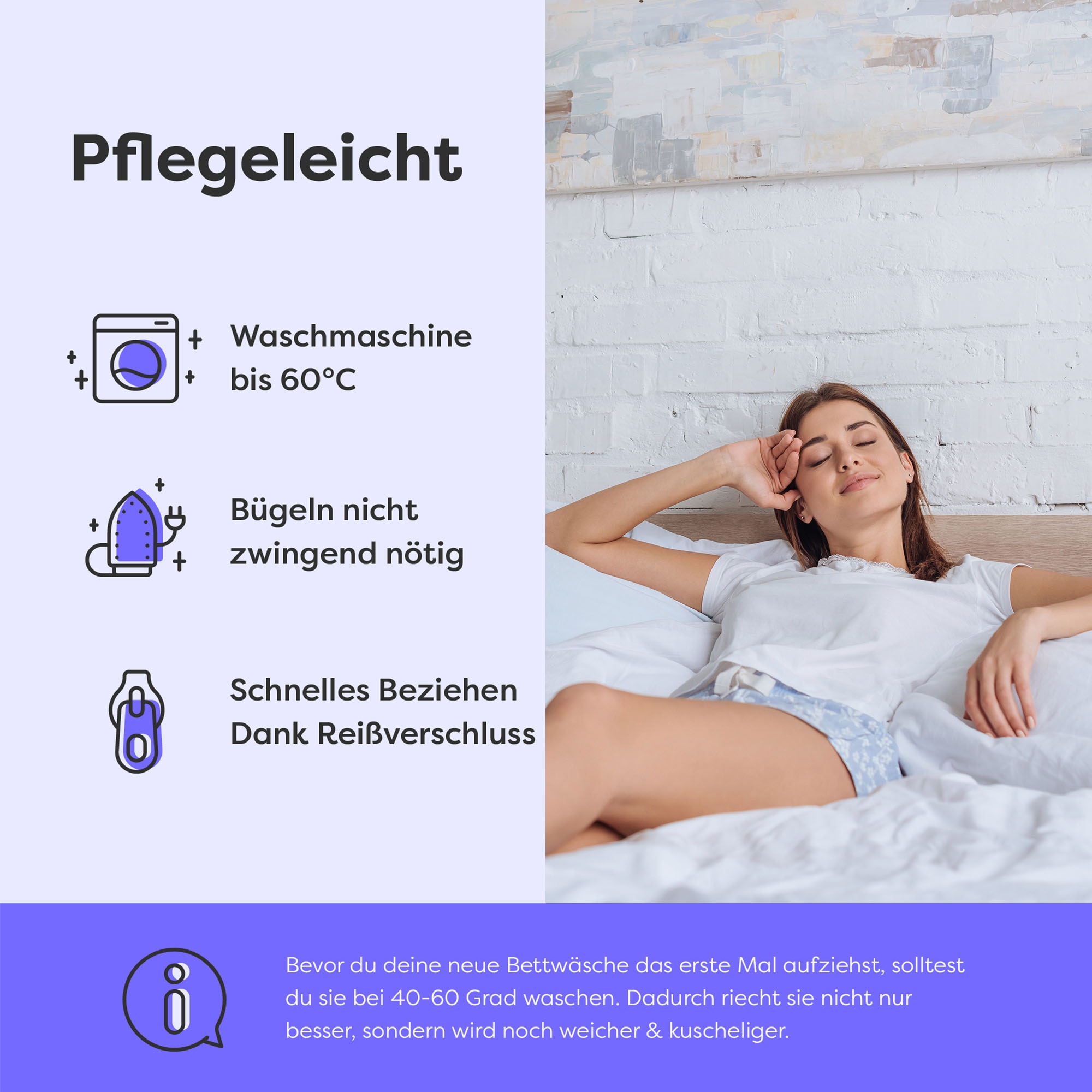 Wolkenfeld Kissenbezug »Mikrofaser Kissenbezug - Allergiker Kopfkissenbezug - unfassbar weich« Größe 80x80, 40x80 und 70x90 cm; versteckter Reißverschluss